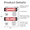 Signmission Pesticide Storage Hazardous Bilingual Danger Sign, Vinyl Decal, 7in W x 10in L, 2PK OS-2PACK-DS-D-710-VS-1527 - alternate 5